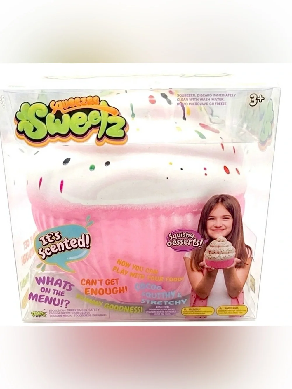 Pink Cupcake Squishy Toy 🧁 Squeezee Sensory toy NEW Sealed Scented!